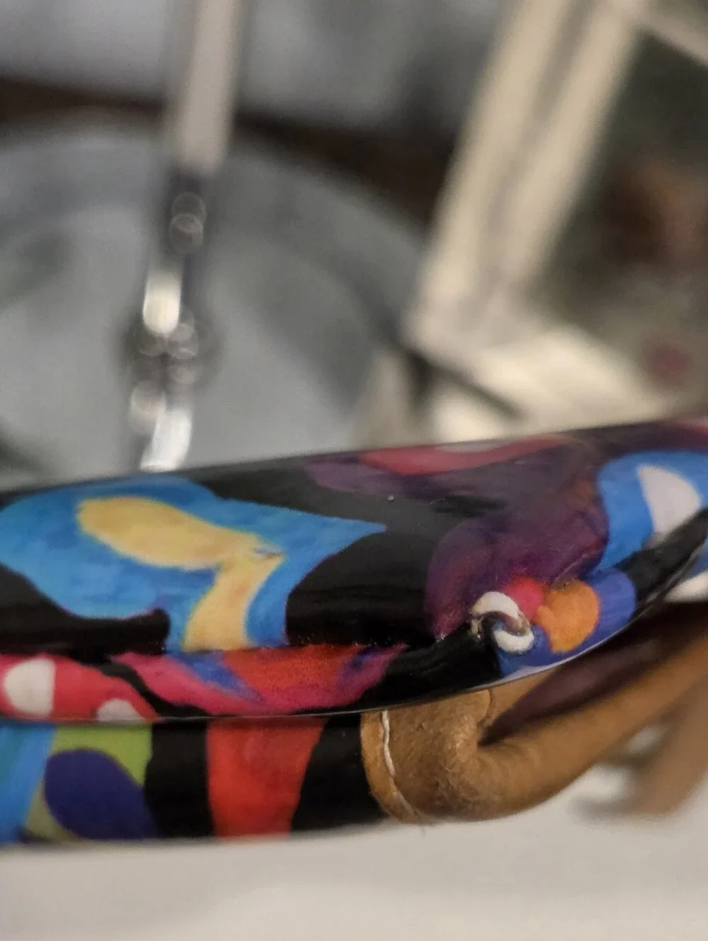 Consuela Sophie Multicolor Floral Wallet with Tan Trim